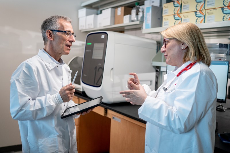 Co-corresponding author Octavio Ramilo, MD, St. Jude Department of Infectious Diseases chair and co-first author M. Asunción Mejías, MD, PhD, St. Jude Department of Infectious Diseases.